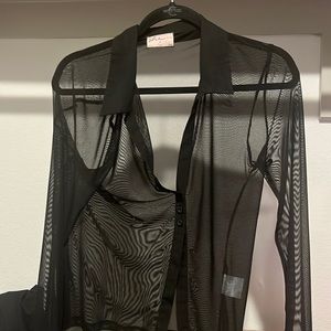 Sheer long sleeve top worn once
